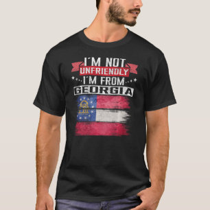 Georgia Flag Ich bin nicht unfreundlich ich bin au T-Shirt