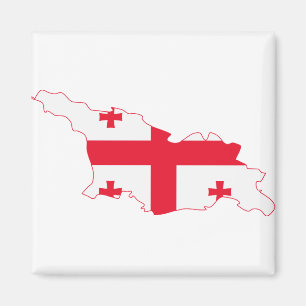 Georgia Flag Map Magnet