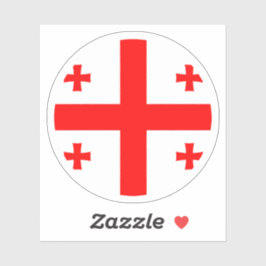 Georgia Flag Round Sticker