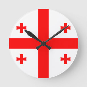 Georgia Flag Runde Wanduhr