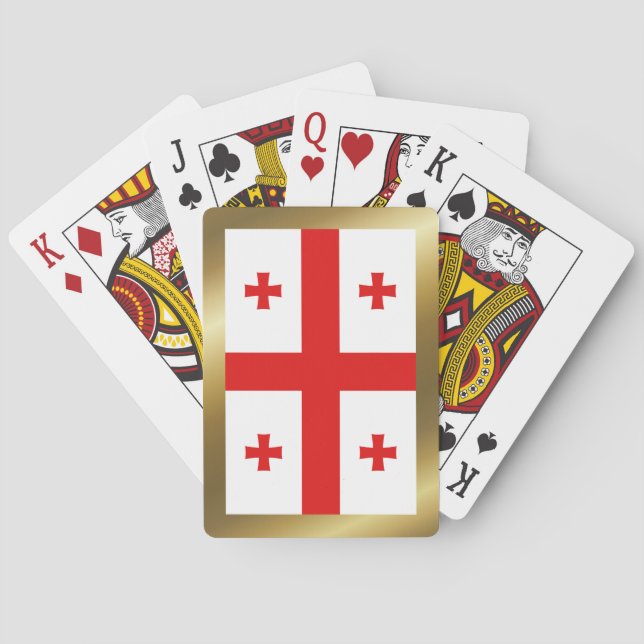 Georgia-Flag-Spielkarten Spielkarten (Rückseite)