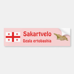 Georgia-Flagge + Karte Aufkleber Autoaufkleber