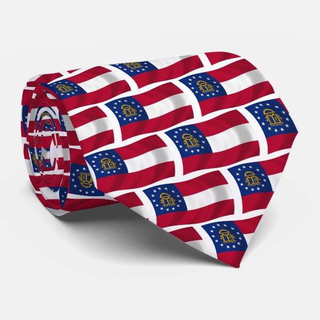 Georgia-Flagge Krawatte (Gerollt)