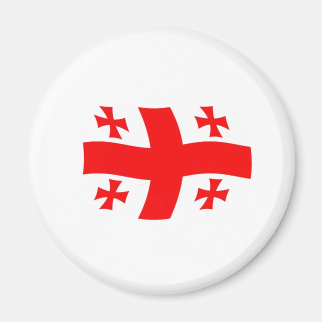 Georgia-Flagge-Magnet Magnet (Vorne)