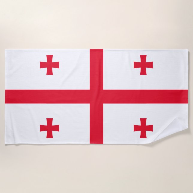 Georgia-Flagge Strandtuch (Vorderseite)