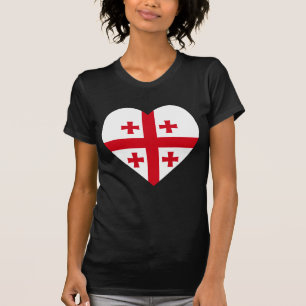 Georgia-Flaggen-Herz T-Shirt