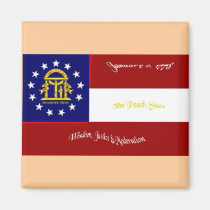 Georgia-Flaggen-Magnet Magnet