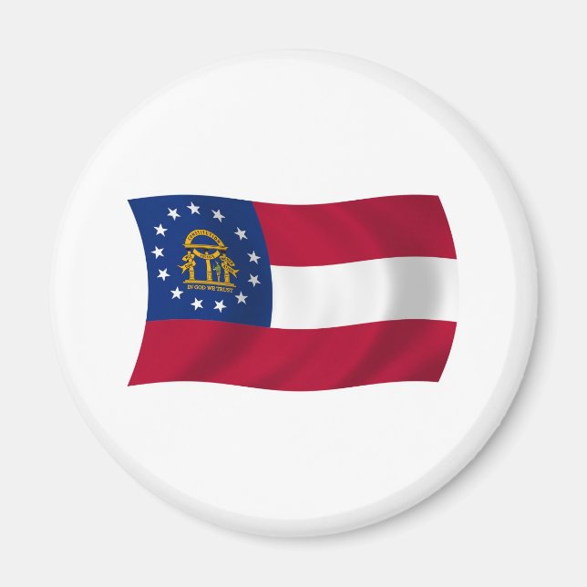 Georgia-Flaggenmagnet Magnet (Vorne)
