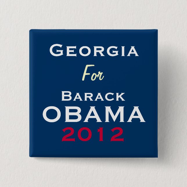 GEORGIA für Kampagnen-Knopf OBAMA 2012 Button (Vorderseite)
