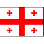 Georgia - georgische Flagge Freistehende Fotoskulptur<br><div class="desc">Staatsflagge von Georgia Die georgische Staatsflagge ist alias die "Querflagge fünf" und kennzeichnet ein rotes Kreuz auf einem weißen Hintergrund, umgeben durch vier kleineren "bolnur-katskhuri" Kreuze. Die Flagge, die aus mittelalterlichen Zeiten gestammt wurde, und kam in offiziellen Gebrauch im Jahre 2004 zurück. Sie hat ein 2:3verhältnis. Merken Sie, dass jede...</div>