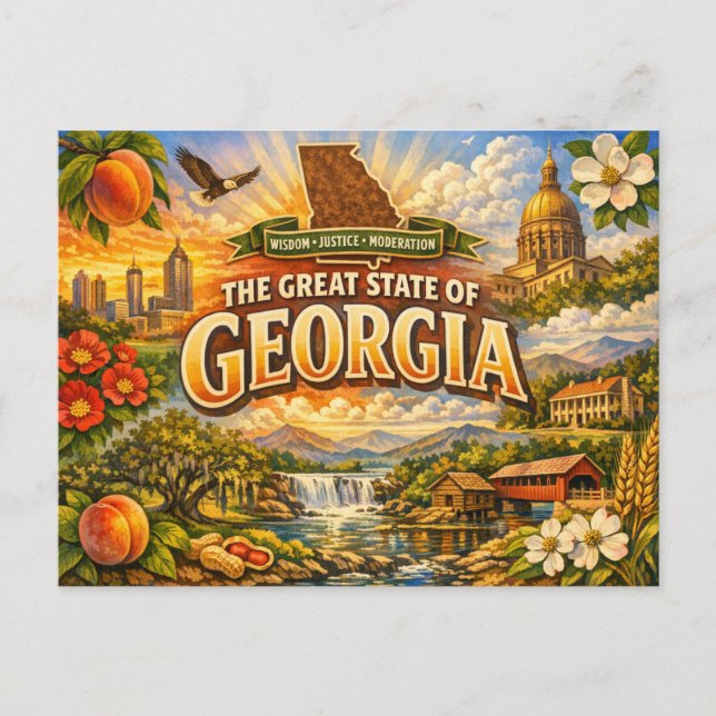 Georgia Greetings Postkarte  (Vorderseite)