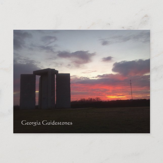 Georgia Guidestone Sunset Postcard Postkarte (Vorderseite)