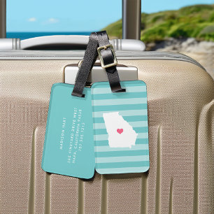 Georgia Heart ZUHAUSE STAAT Gepäckanhänger