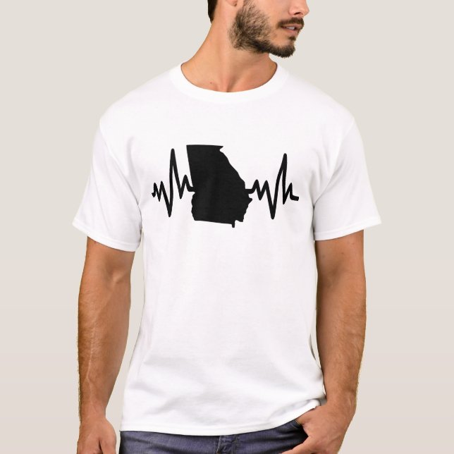 Georgia heartbeat design unisex T-Shirt (Vorderseite)