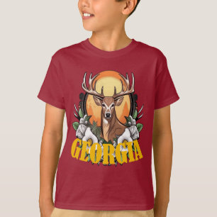 Georgia-Hirsch mit Rosen T-Shirt