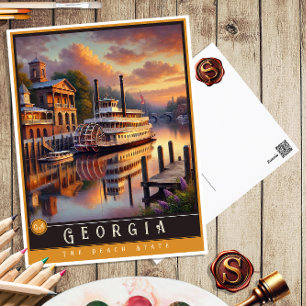 Georgia Hyperrealistische Staats-Postkarte Postkarte