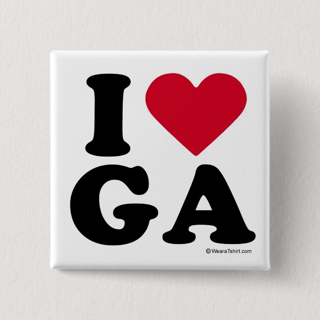 GEORGIA - I-LIEBE GA - I-LIEBE GEORGIA BUTTON (Vorderseite)