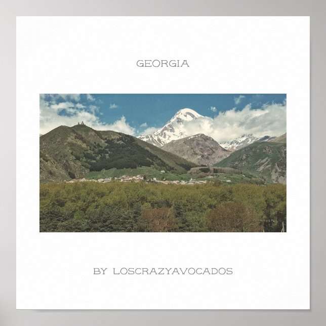 Georgia Kazbegi Architecture Nature Poster (Vorne)