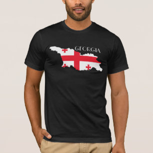 Georgia (Land) Flagge-Karte T-Shirt