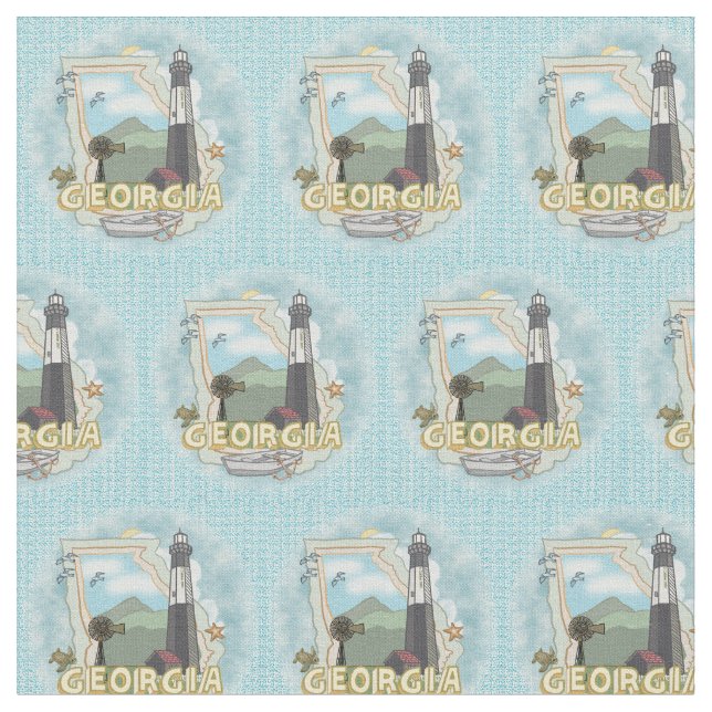 Georgia Lighthouse Stoff (Nahaufnahme)