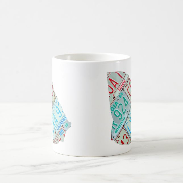 Georgia-Lizenz-Platten-Karten-Tasse Tasse (Mittel)