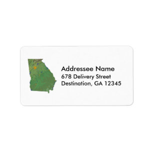 Georgia Map Address Label Adressaufkleber