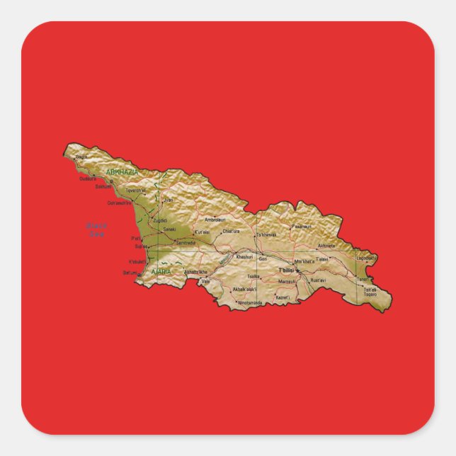 Georgia Map Sticker (Vorderseite)