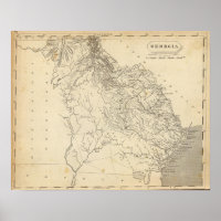 Georgia Map von Arrowsmith