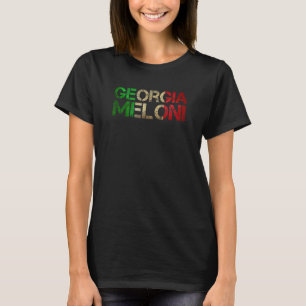 Georgia Meloni Italienische Flagge T-Shirt