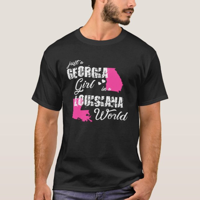 Georgia nur ein georgisches Mädchen in Louisiana T-Shirt (Vorderseite)