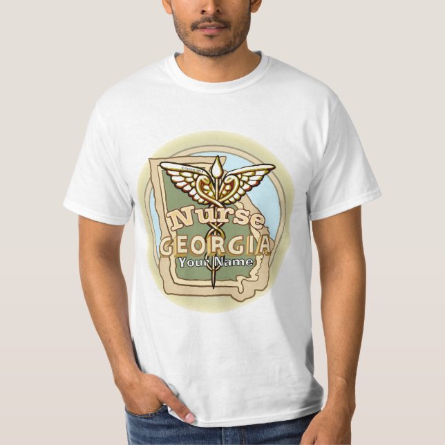 Georgia Nurse Caduceus T-Shirt (Vorderseite)