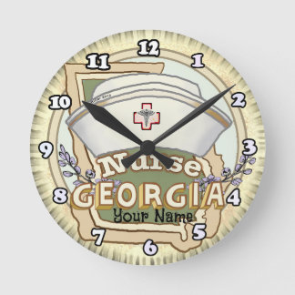 Georgia Nurse Runde Wanduhr