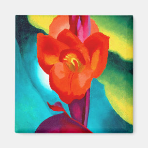 Georgia O Keeffe Red Canna Magnet