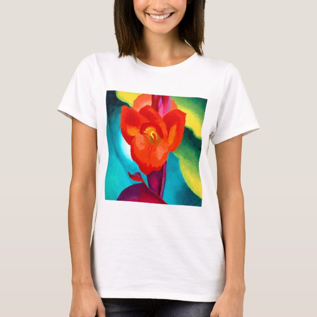 Georgia O Keeffe Red Canna T-Shirt (Vorderseite)
