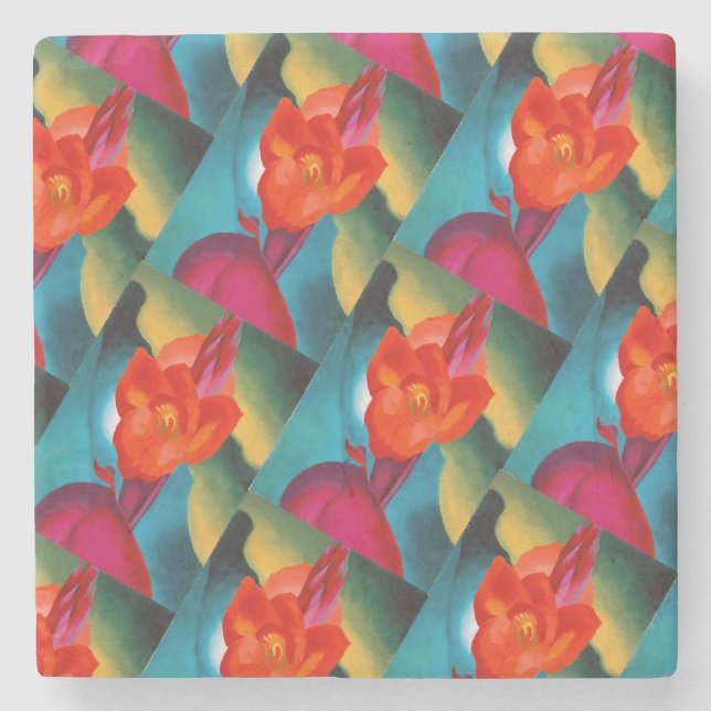 Georgia O'Keefe 1919 Red Canna Steinuntersetzer (Vorderseite)