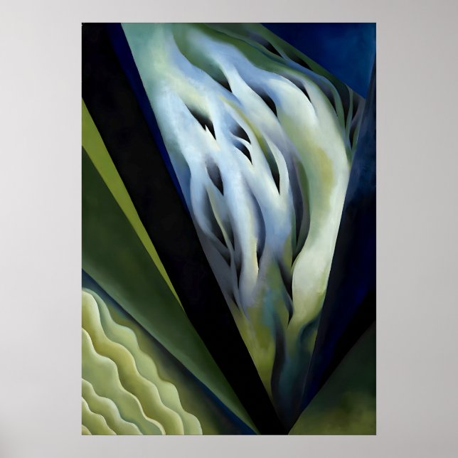 Georgia O'Keeffe - Blue and Green Music Poster (Vorne)