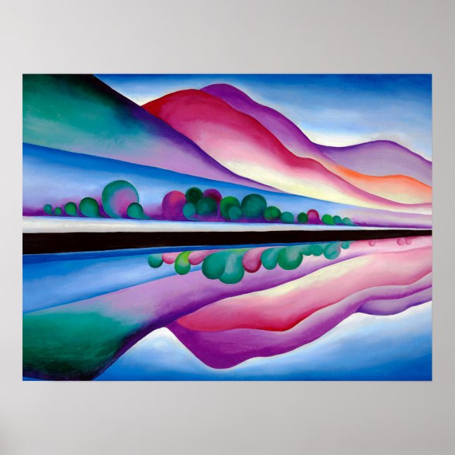 Georgia O'Keeffe, Lake George Reflection (1921) Poster (Vorne)