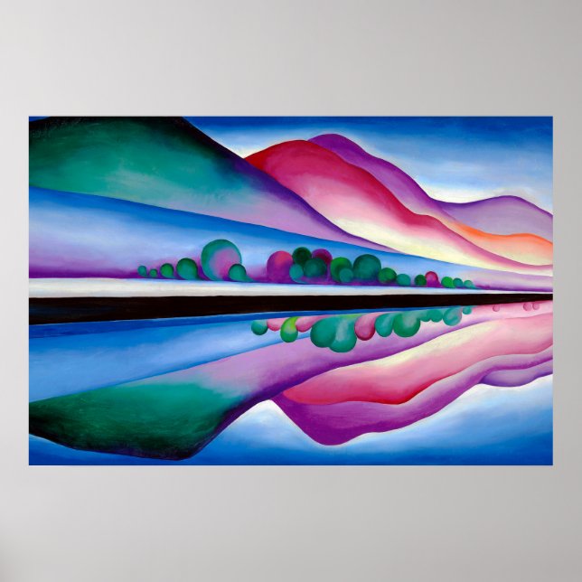 Georgia O'Keeffe, Lake George Reflection (1921) Poster (Vorne)