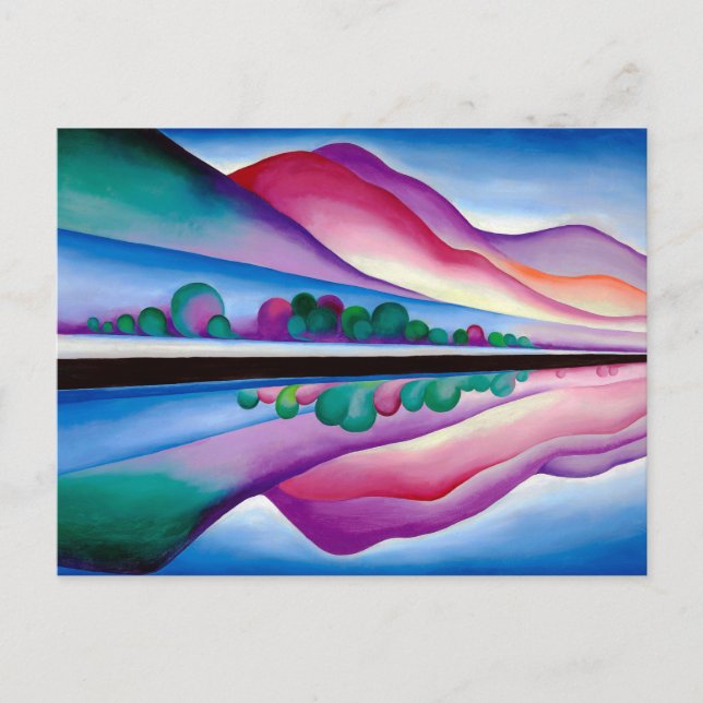 Georgia O'Keeffe, Lake George Reflection (1921) Postkarte (Vorderseite)