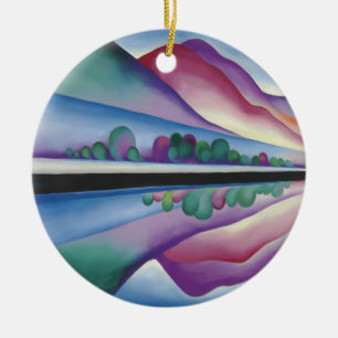 Georgia_O'Keeffe - Lake George Reflection Keramik Ornament