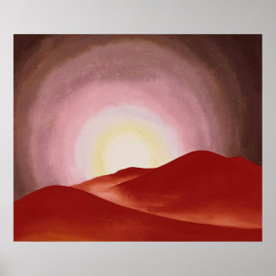 Georgia O'Keeffe - Rote Hügel, Lake George - Präzi Poster