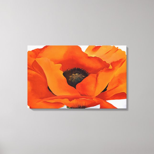 Georgia O'Keeffe - Roter Mohn Leinwanddruck (Vorderseite)
