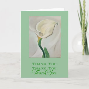 Georgia O'Keeffe White Cala Lily Thank You Dankeskarte