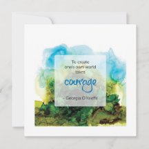 Georgia O'Keeffe Zitat Inspirationskarte