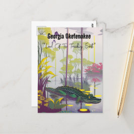 Georgia Okefenokee Land der zitternden Erde Postkarte
