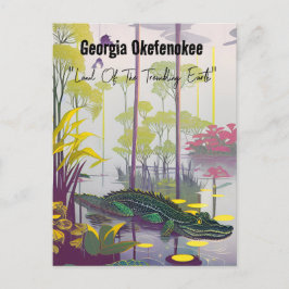 Georgia Okefenokee Land der zitternden Erde Postkarte