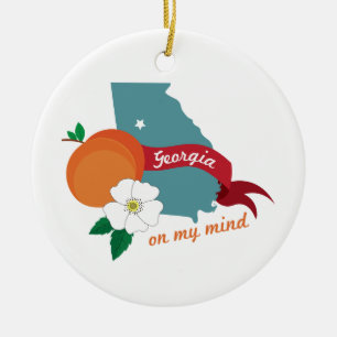 Georgia On My Mind Keramik Ornament