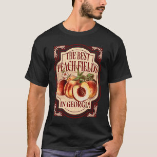 Georgia Peach Fields Fruchtfood South Vintag T-Shirt