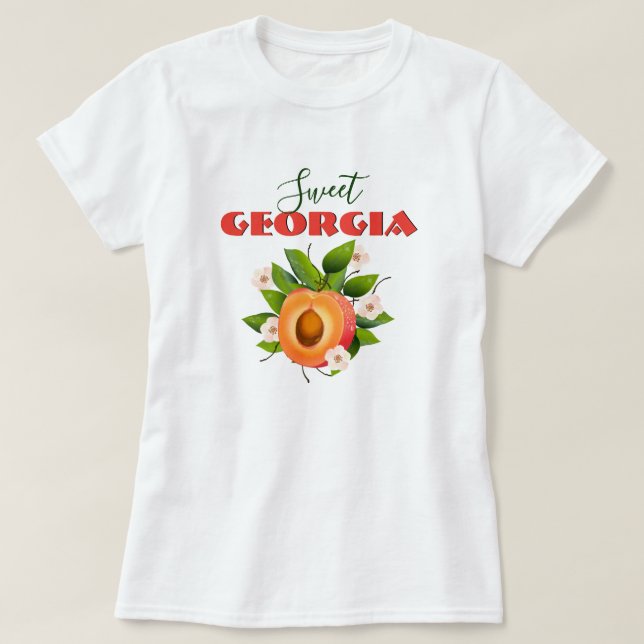 Georgia Peach Fruit T-Shirt (Design vorne)