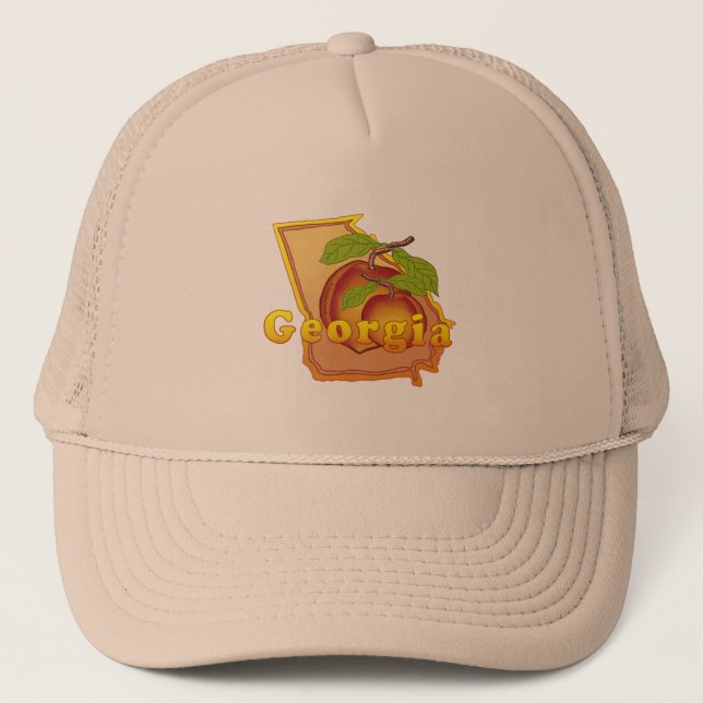 Georgia Peach Hat Truckerkappe (Vorderseite)